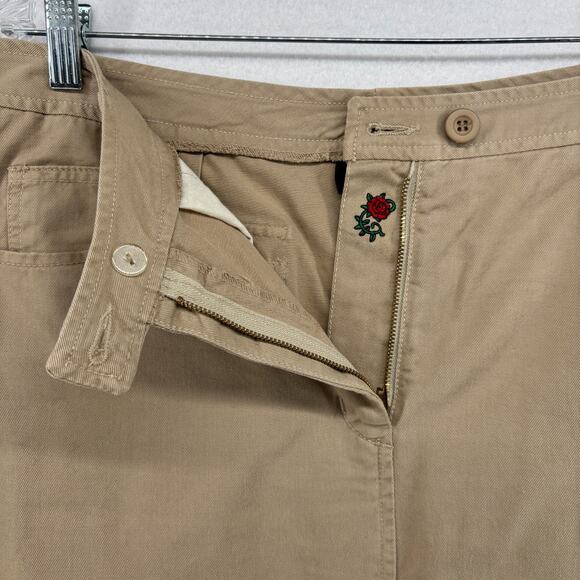 FOR JOSEPH Skirt 32 XXS Twill Pencil Straight Midi Utility 5 Pocket Beige Khaki - Picture 10 of 13